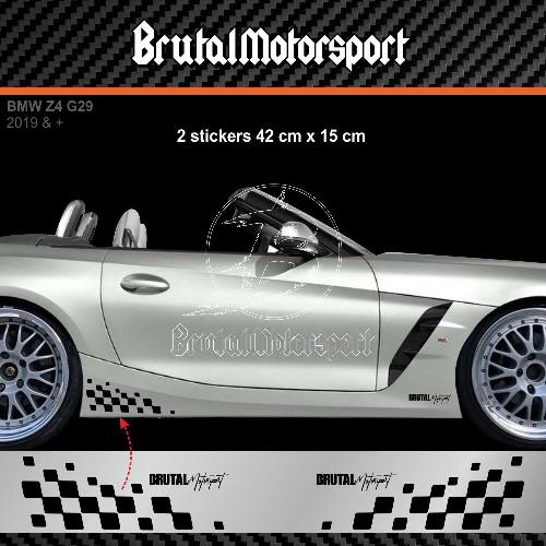 RACING FLAG 42 cm side skirt decals for BMW Z3 Z4 BMW