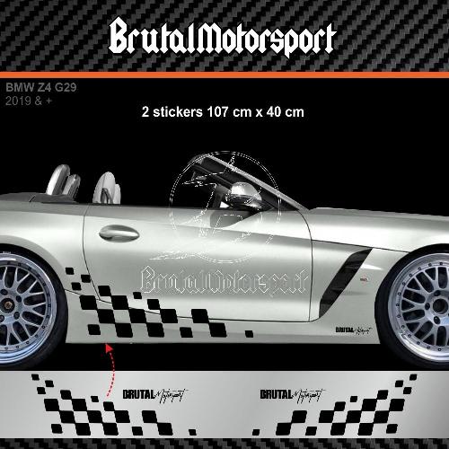 RACING FLAG 110 cmkit sticker bas de caisse BMW Z3 Z4 BMW