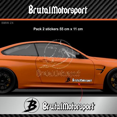 2 sticker BRUTALMOTORSPORT BMW bicolore 55 cm BMW