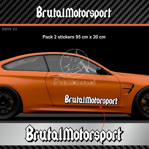 2 sticker BRUTALMOTORSPORT BMW bicolore 95 cm BMW