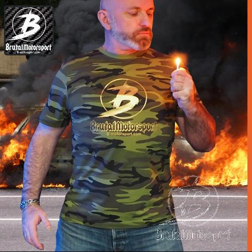 BRUTAL MOTORSPORT CAMO GOLD Men tshirt  BRUTAL MOTORSPORT