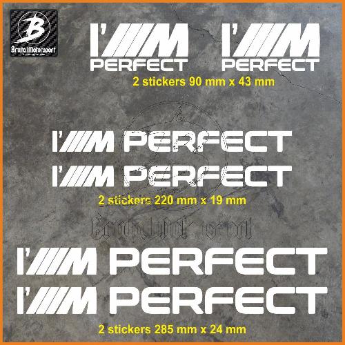 Kit 6 decals BMW BIMMER I'M PERFECT BMW