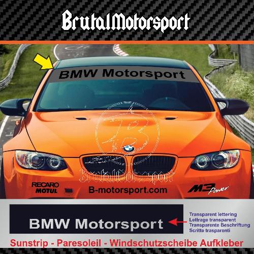 BMW Motorsport Windshiel decal transparent lettering BMW